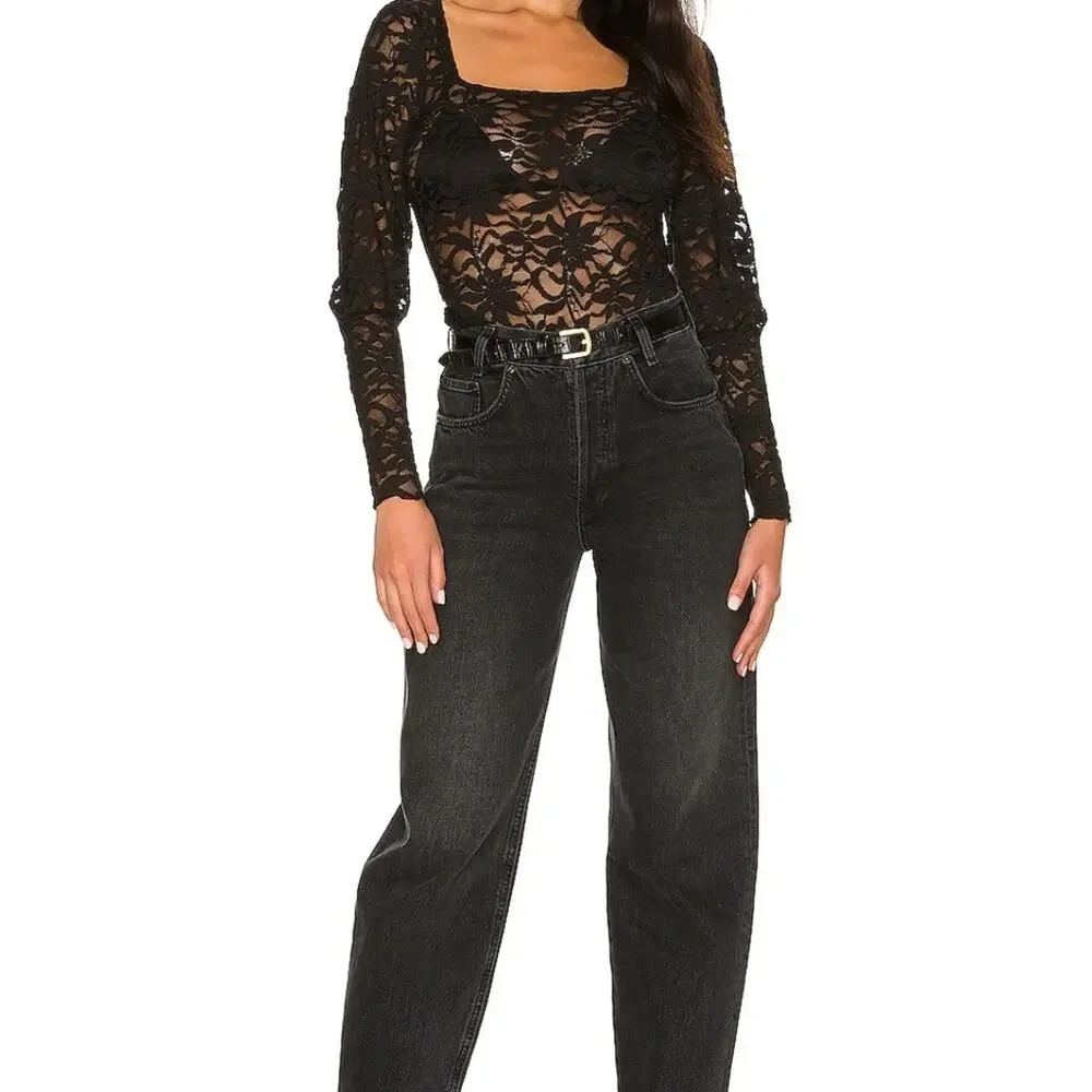 Free People x Revolve Long Distance Layering Top Black